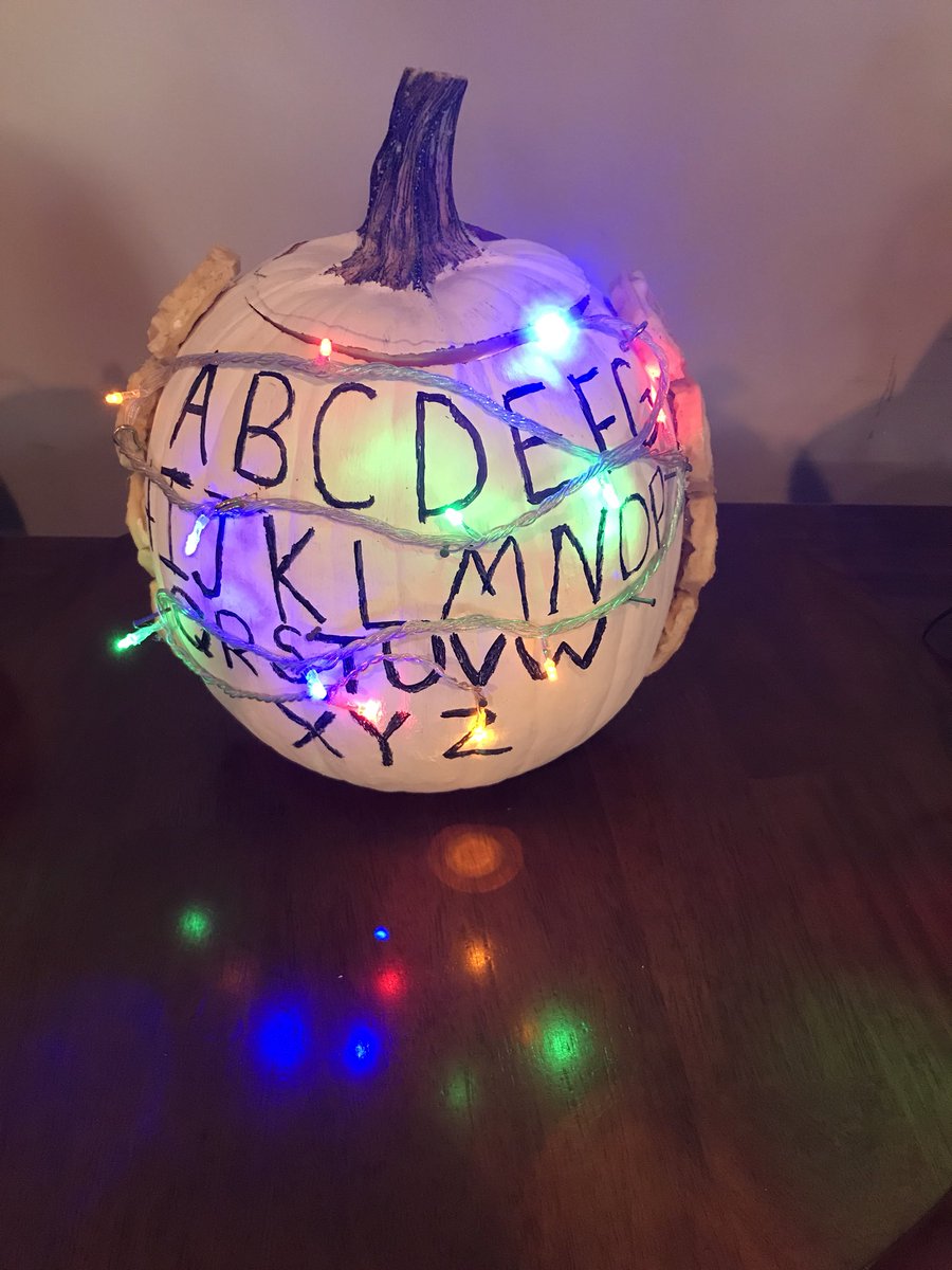 JohnWSheehan's tweet image. Just judged my team’s pumpkin contest - Digital Team is the winner!  #StrangerThings #Eleven #eggos #Halloween