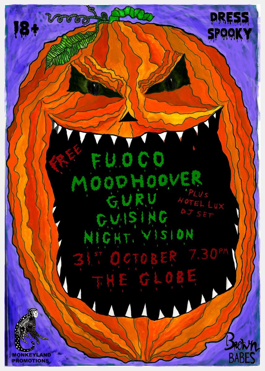 guisingband's tweet photo. Halloween Gig Tonight with @Fuocoloco #moodhoover #GURU #nightvision
#halloween #happyhalloween #halloweengig #brightongig https://t.co/2eXQGsWNQB