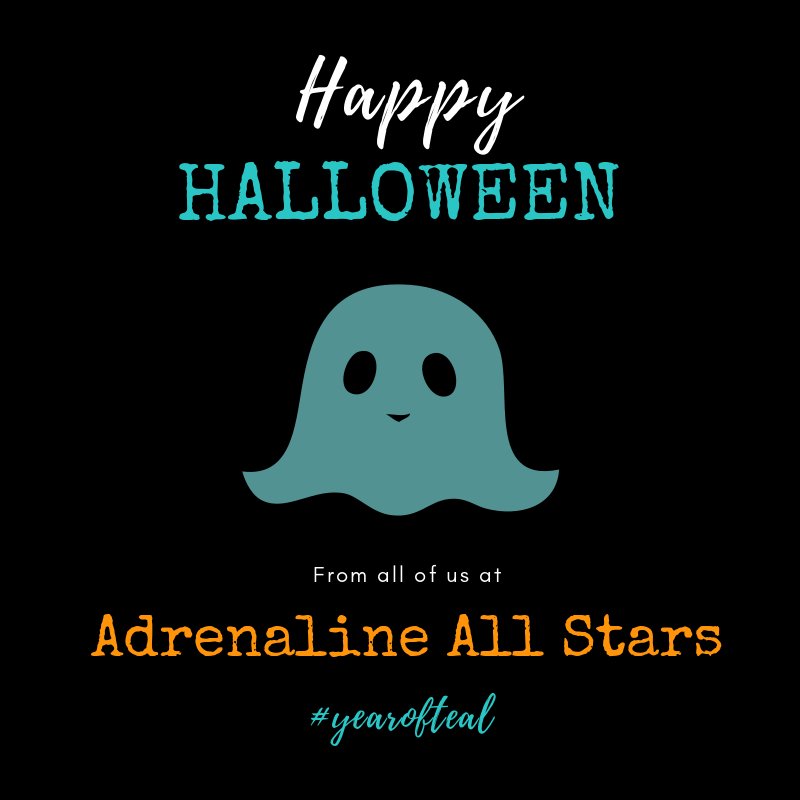 AdrenalineAS's tweet photo. Trick or Treat! Have a safe and fun Halloween night! #yearofteal #halloween #trickortreat #adrenalineas https://t.co/eXv7Dw8aiw