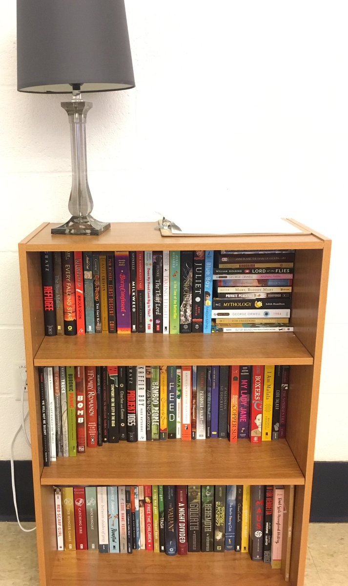 kcloubier's tweet image. So many books!  #phswh #donorschoose #classlibrary