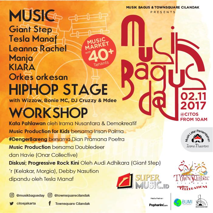 Kamis 2 Nov Musik Bagus Day. Mari mampir. Ada workshopnya juga loh