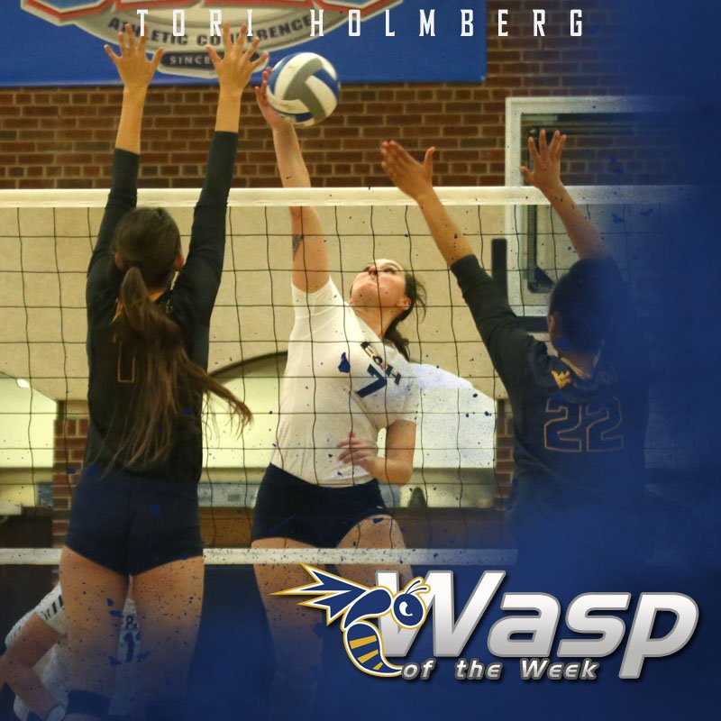 GoWasps's tweet photo. Tori Holmberg of @ehcvolleyball is this week's #WaspoftheWeek! Congratulations Tori! https://t.co/iNyqVx5Jyt