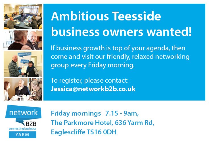 networkb2btees's tweet photo. Networking is one of the most effective ways to source new business leads - how about visiting our group this Friday? #teeshour #redcarhour https://t.co/E1abhBnI77