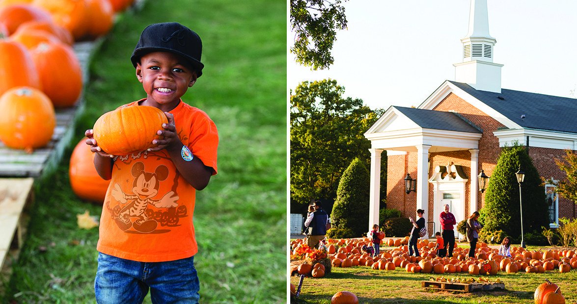 ourstatemag's tweet photo. Happy Halloween! From front porches to church lawns, pumpkins have taken over NC this month. Photo essay: https://t.co/OZpHXOo8wj https://t.co/Ktc4Ia7AX6