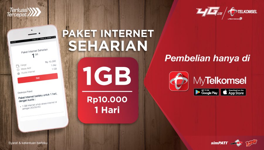 Telkomsel's tweet photo. Kini hanya dengan Rp10.000 kamu bisa dapat kuota hingga 1GB loh! Aktifkan paketmu sekarang di https://t.co/YeaOJhp98H yuk! https://t.co/1Mu6AaPnm7