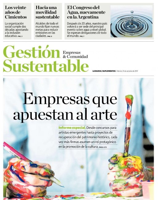 NexoSustentable's tweet photo. [TAPA DE HOY] Mecenazgo privado: empresas que apuestan al arte #RSE #Cultura https://t.co/FO0O6i1pUL