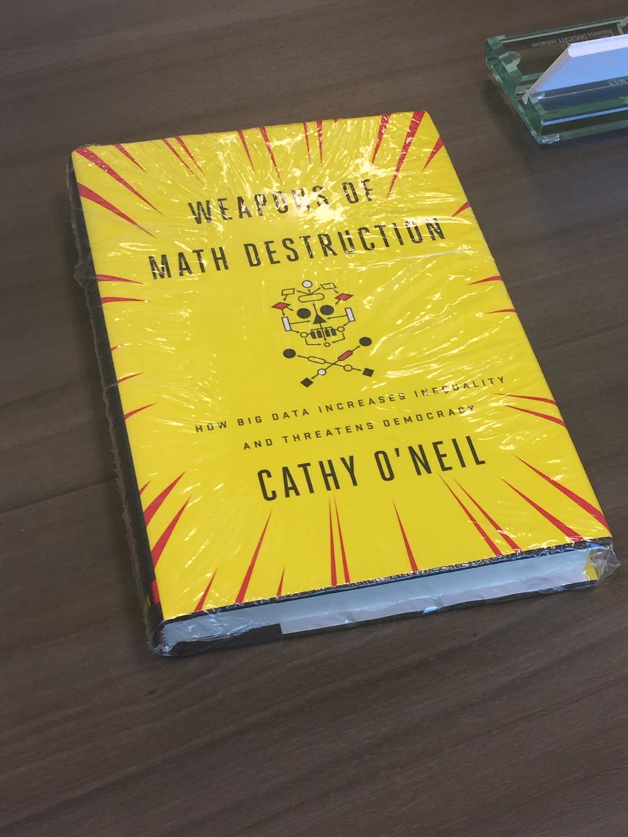 JamillahBoyd's tweet photo. Jumping back into the pond of physical books. @mathbabedotorg 's Weapons of Math Destruction. for  #MUEmTech 🤣 https://t.co/HSttgzcuRW