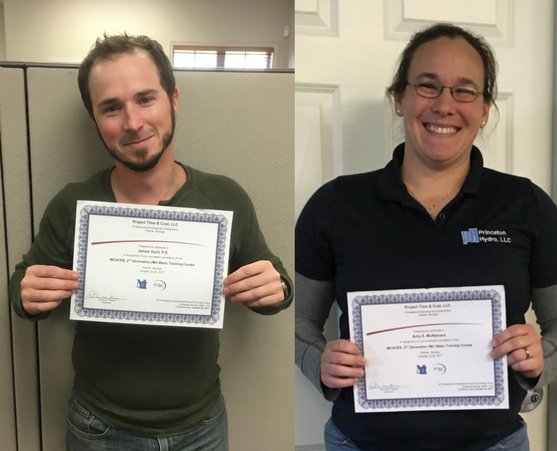 PrincetonHydro's tweet photo. Congrats to Amy & Jim for completing a 32-hour training course on in-depth cost estimating w/ @USACEHQ's MCACES MII https://t.co/WaAr2qAnmj https://t.co/woObA9ry14