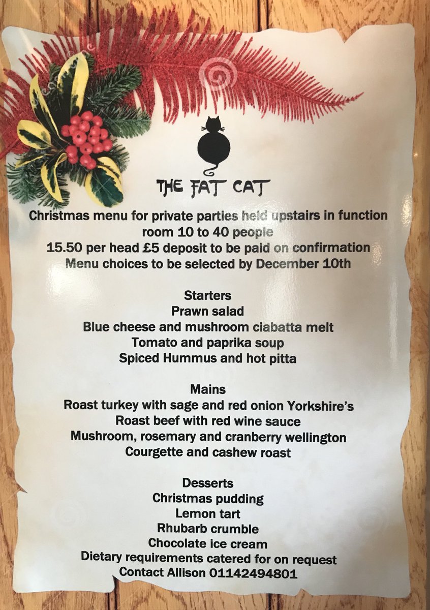 fatcatpubS3's tweet photo. Fat Cat xmas food. We’ve only got a few spare dates left 🌲🌲#sheffieldissuper https://t.co/VvG1LC0t6I