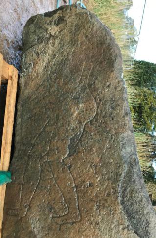 amaldon's tweet photo. Wow! New Pictish stone found during roadworks in Perthshire. Very similar to one from Newton of Collessie, Fife https://t.co/ovD1FpsYaJ https://t.co/WDmFd8pysE