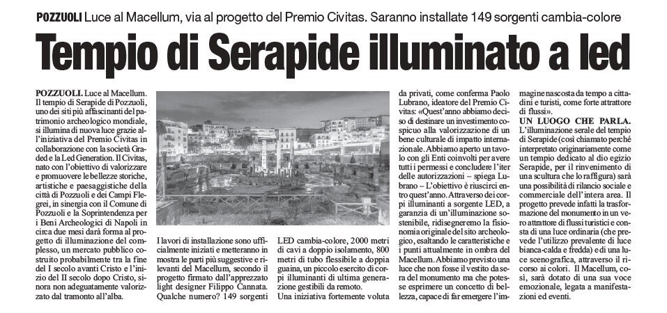 PaoloLubrano3's tweet photo. #premiocivitas #light #Graded#Ledgeneration #pozzuoli #tempiodiserapide #art #archeologia https://t.co/F5ybUCb1j8