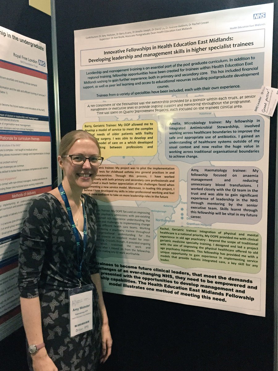 DrRaunakSingh's tweet photo. Congrats to fellow East Midlander & Chief Reg alumnus @amy_haemDr on great poster #LeadersHealth17 #gomidlands @LeadersHealth @HEE_EMids #fb https://t.co/o7gFUelxny
