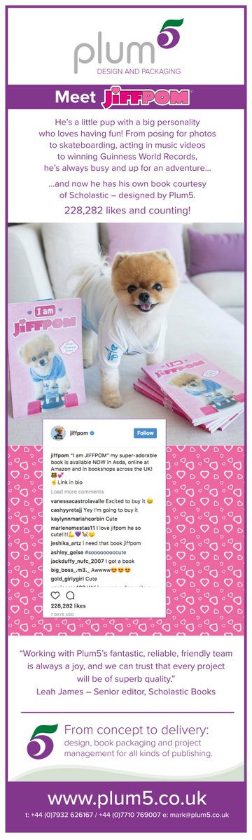 Plum5ltd's tweet photo. The fabulous, the sassy, the fantastical Jiffpom! His marvellous book (including 75 adorable stickers) is out now! 
https://t.co/ahVk42ew0J https://t.co/INogBGAa5W