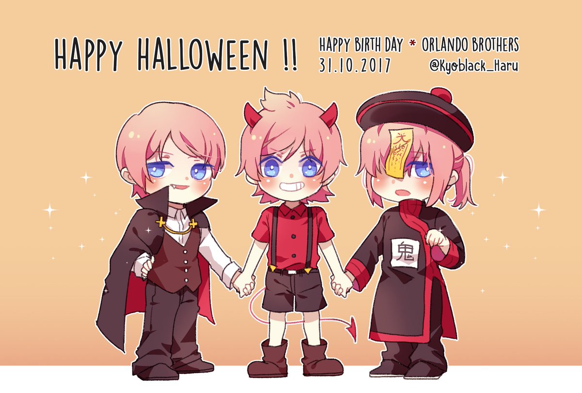 EHW_Edward's tweet photo. #EHWhalloween *เดินเข้างานไปหาของกินฉลองวันเกิดตัวเองกับ* @Ehw_Adam007 @EHW_Alan007 🎃🎃🎃 https://t.co/o1890hQ7rG