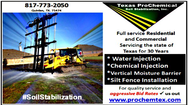TXProChemSoil's tweet photo. 🚧Experienced with expansive clay #Soil #SoilStabilization #FoundationRepair #Construction #DallasBuilders #NewConstruction #Texas #Geotech https://t.co/ohZLx8AEC6