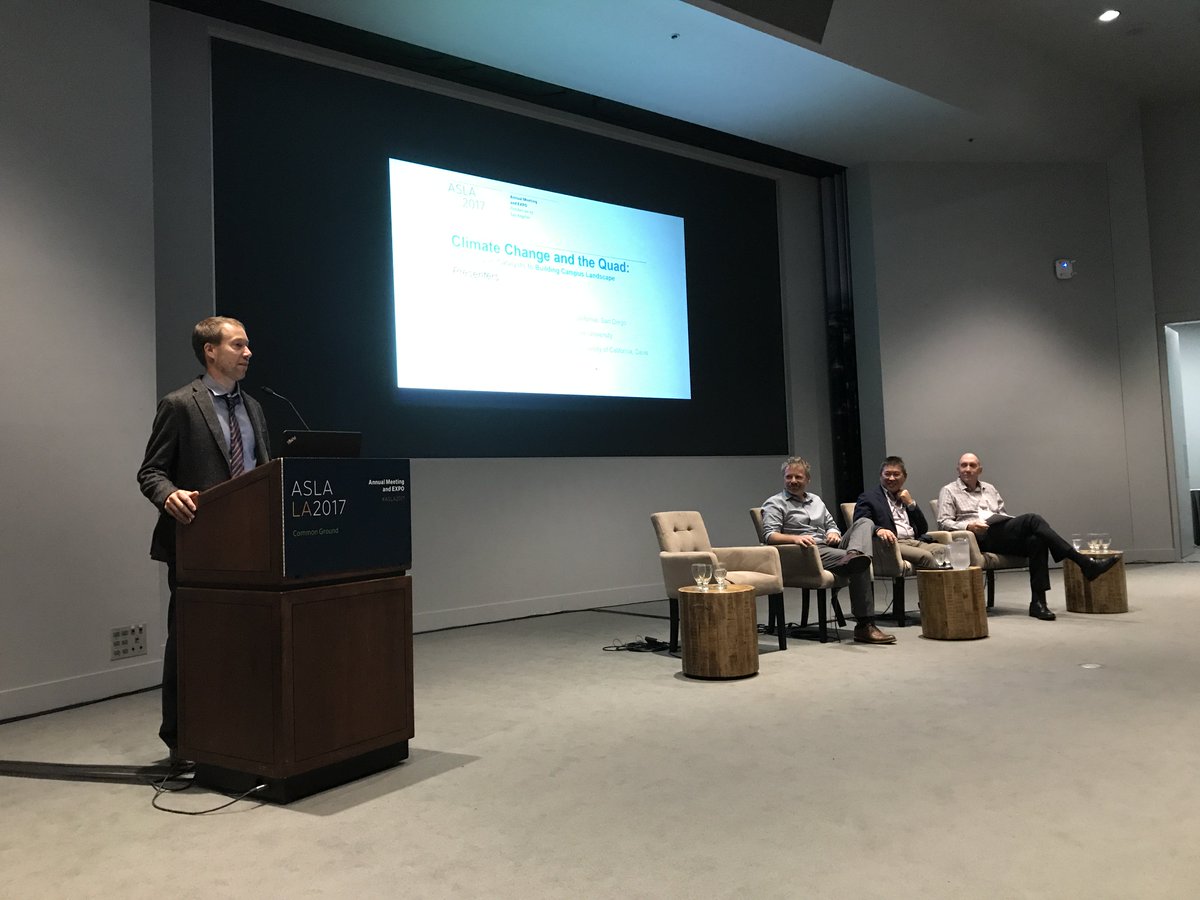 wrtdesign's tweet photo. WRT landscape architect John Gibbs spoke on the panel "Climate Change & the Quad" at @landarchitects's 2017 Annual Meeting & Expo! #ASLA2017 https://t.co/Kgm0Y1AL2p