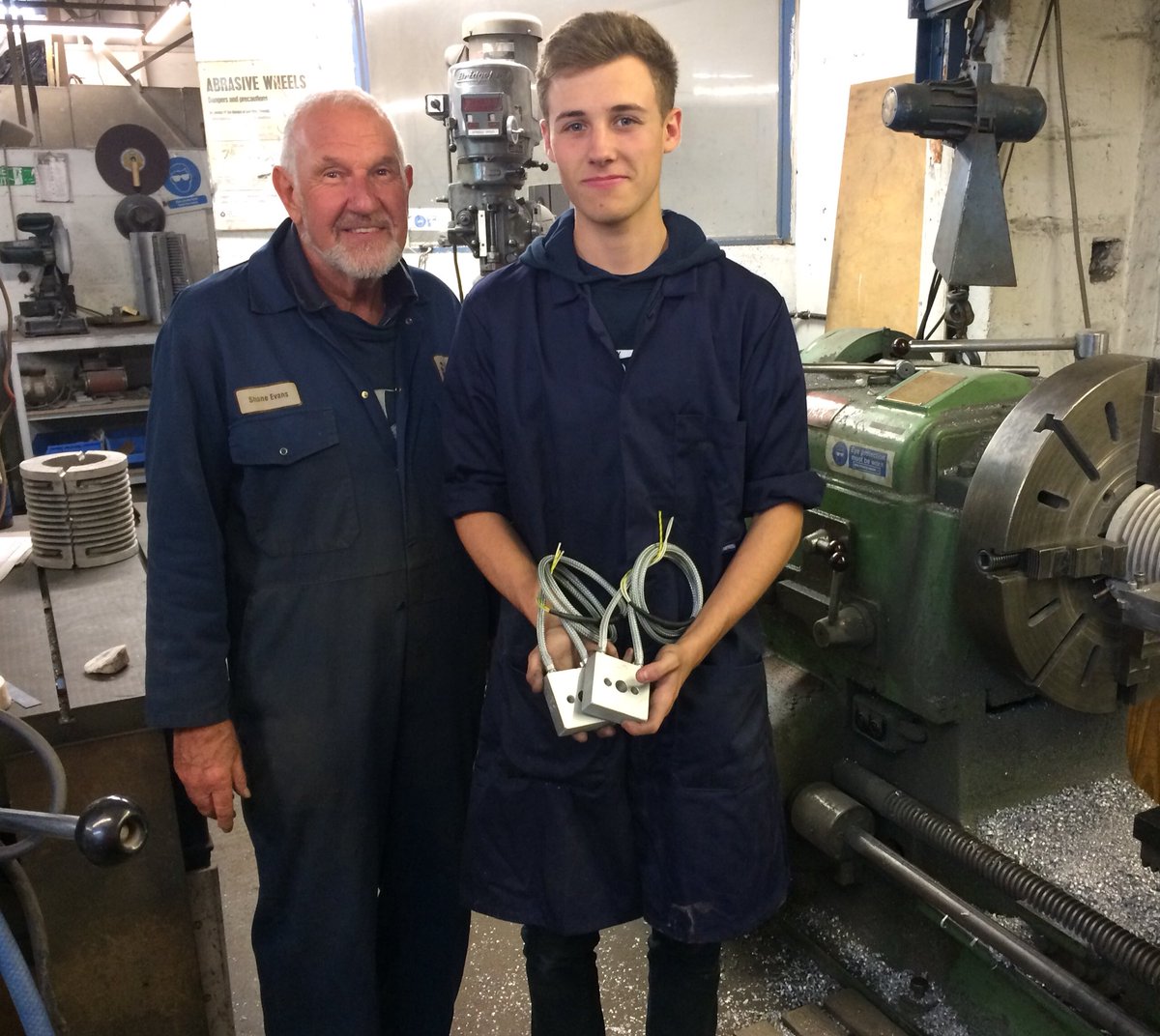 Congrats Sam, our First Year Engineering Apprentice - first job machined and ready to ship to Germany #soloheat #heaters #sgscol