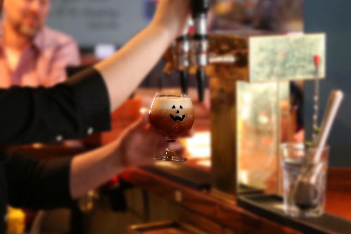 libtavernpowell's tweet photo. Happy Halloween everyone! Stop in and celebrate! Happy hour from 3pm-6pm 🎃🍻 https://t.co/hfBWxJWnKL