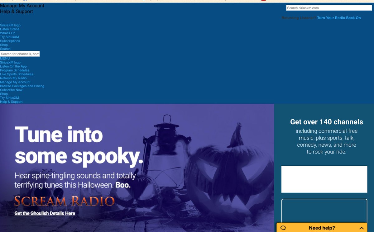 sunskits's tweet photo. @SXM_Help Is the online portal down? I've tried multiple browsers and since yesterday, I can't listen online. https://t.co/Vq4KISiTvh