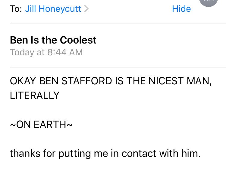 theamandajill's tweet photo. everyone voted and we have confirmed that @BenStafford86 is for real THE nicest? https://t.co/CibPEIbUcL