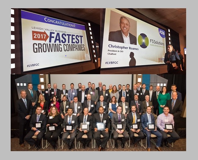 fssolutions_com's tweet image. FSSolutions is honored to be recognized as one of the 2017 Lehigh
Valley's Fastest Growing Companies. Congrats to all the winners! #LVBFGC