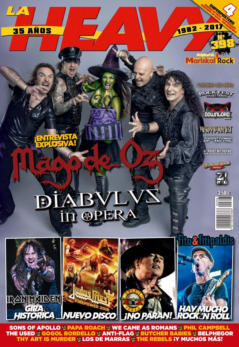 ZetaJDOficial's tweet photo. Pedazo de portada y de entrevista con todos los detalles de #DiabulusInOpera en #LaHeavy de @mariskalrock ¡Marchando una por aquí! #extra https://t.co/jamObXR5CN