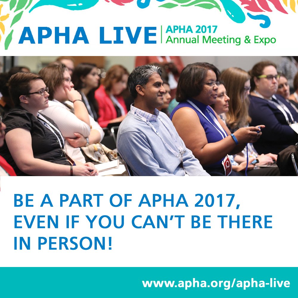 APHA on Twitter "Can’t travel to APHA2017? Attend virtually with live