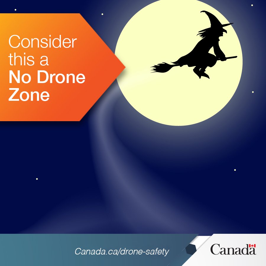 Transport_gc's tweet photo. Zombies, witches and ghosts, OH MY! Tonight, there should only be witches in the sky. On Halloween, leave your drone at home. https://t.co/OvJi284JPk