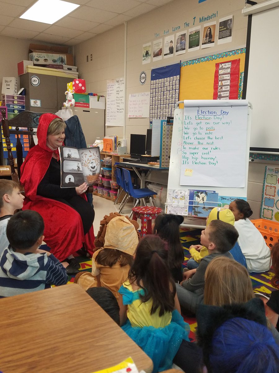 Celebrating the love of reading <a href="/TobiasExplorers/">Tobias Elementary</a>  We enjoyed guest reader, Little Red Riding Principal <a href="/AlisaDipalma/">Alisa DiPalma</a> 
Thank you! #Tobias1st