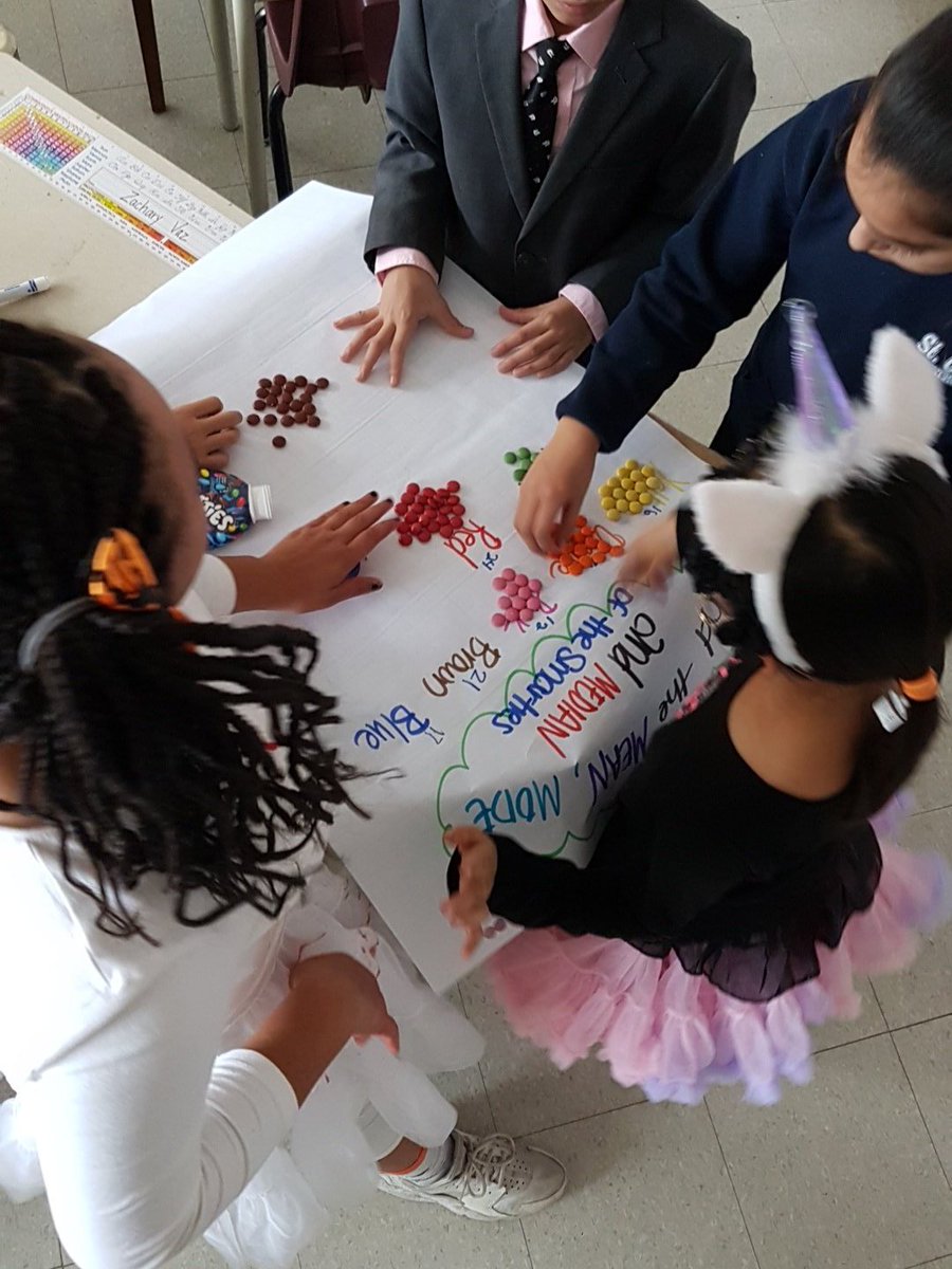 msgauthierclass's tweet photo. Using smartie to find the MEAN, MODE and the MEDIAN together. Halloween math! #lovethemath https://t.co/kjFrn53yrS