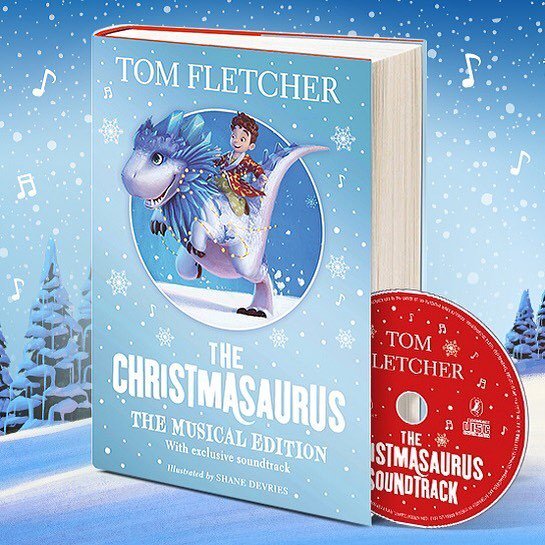 TomFletcher's tweet photo. What a morning! So excited to announce The Musical Edition of The Christmasaurus! This special edition comes with … https://t.co/zQjjTfheJ9 https://t.co/LFbYFYdNt6