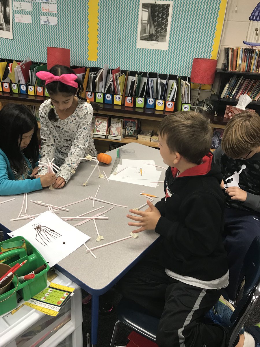 mrshuber213's tweet photo. Halloween stem project...who will get the pumpkin to off the table? https://t.co/p9562MlNB8