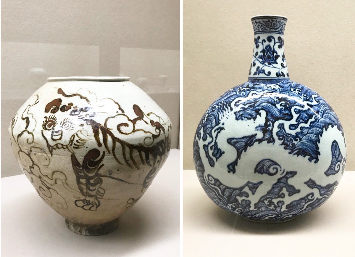 a glazy boo!  
from these ceramics to die for: Korea, Joseon 17thC &amp; China, Yongle 15thC (Museum of Oriental Ceramics Osaka) #HappyHalloween