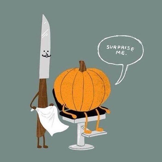 SarahAddisonAll's tweet photo. #pumpkinhumor #happyhalloween #justalittleoffthetop https://t.co/NfXUvts71o https://t.co/oimYPLuYC2