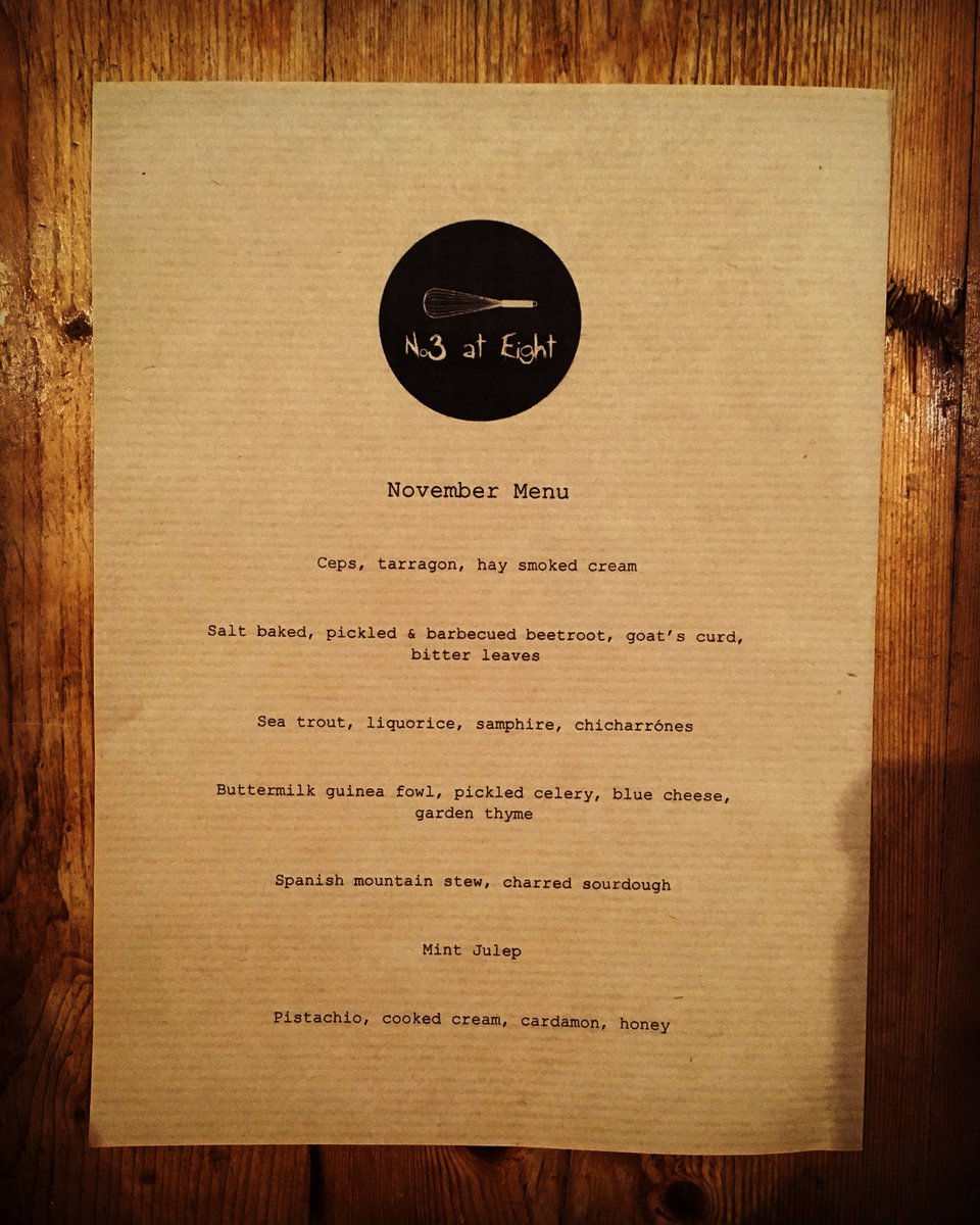 Menu for November 25th is here! Only a couple of places left, so please get in touch if you’re interested! £30 per person #bristolfood