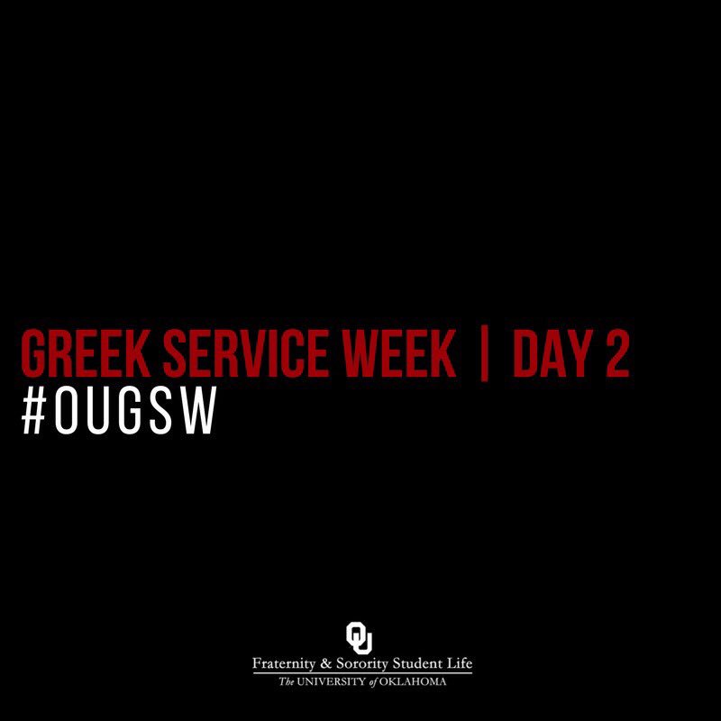 KADeltas's tweet photo. Please join us for OUr second day of service today sponsored by the Panhellenic Association! #OUGSW https://t.co/RbjJhSrt7n