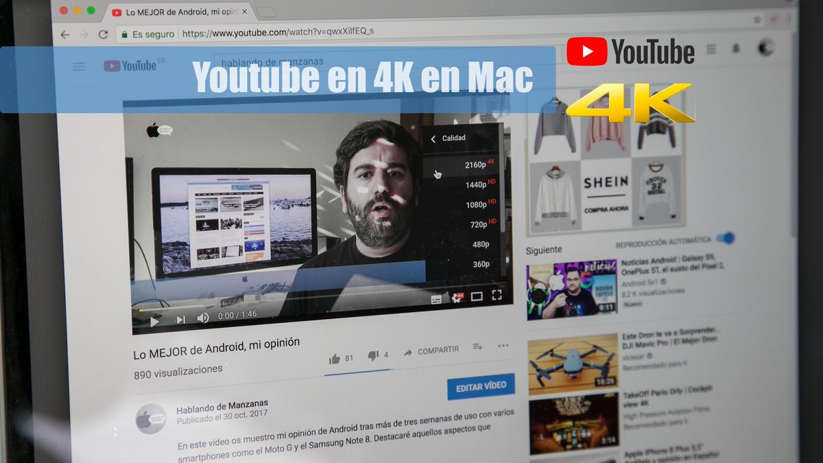 hdmanzanas's tweet photo. Cómo ver videos de Youtube en 4K desde #Mac https://t.co/QJdV3orsx2 #Youtube4K #4K https://t.co/Ni8i5yypTq