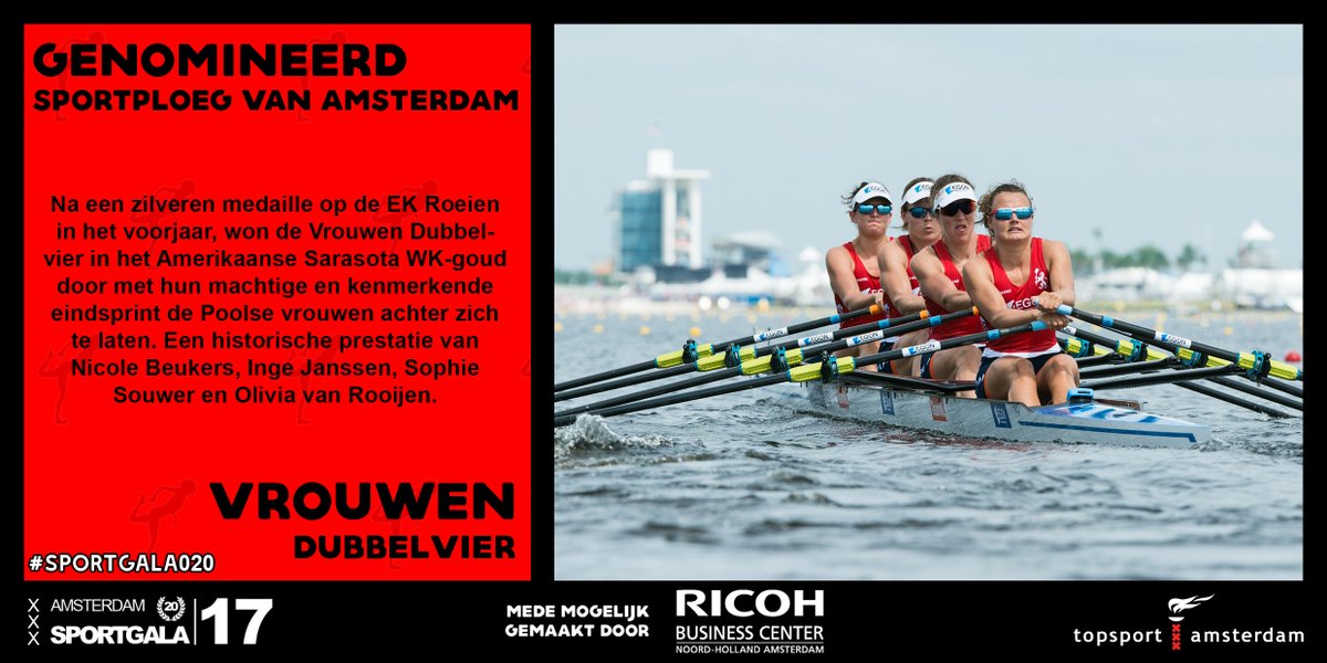 Ze werden wereldkampioen op hun kenmerkende manier. Gaat de 'Sportploeg van Amsterdam' Fanny naar de Vrouwen dubbelvier? #sportgala020