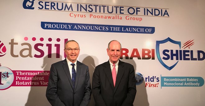 UMassChan's tweet photo. Serum Institute of India launches #Rabishield, developed in partnership with @UMassMedical: https://t.co/G9iB6yyWE1 #rabies #India https://t.co/pl9QBTPnWA