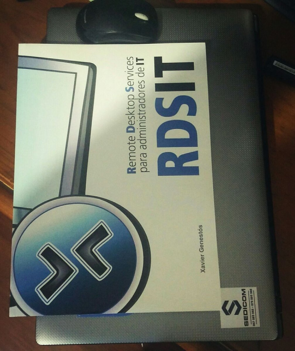 IldefonsoBascon's tweet photo. Por fin en mis manos el Libro RDSIT de @sysadmit lo bueno se hace esperar.
Manos a la obra 🖥️⌨️📖 #WindowsServer #Win2016 #RDSIT https://t.co/jwWR65Tu1i