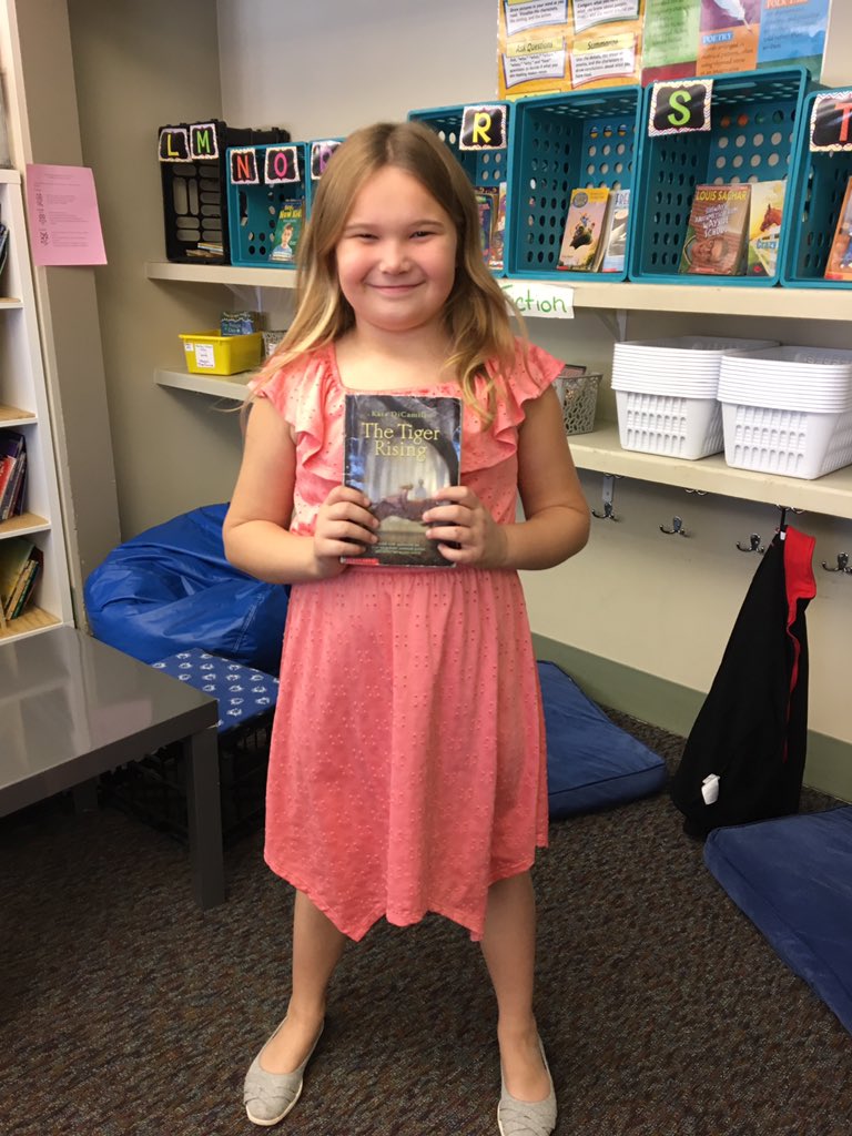 mrcrofts_class's tweet photo. @kinder_kiddos1 We just finished The Tiger Rising! We enjoyed it so much, 1 of our friends dressed as Sistine (1 of the main characters) for Character Day! https://t.co/PwyZzlpzmR