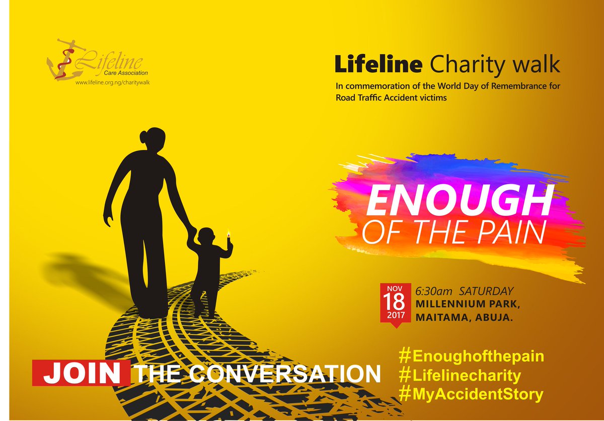 Lifelinecareng's tweet photo. Join hands lets #walkforcharity #savelives #RTAs #Lifelinecare #charitywalk #enoughofthepain https://t.co/cPJrk6DRtQ