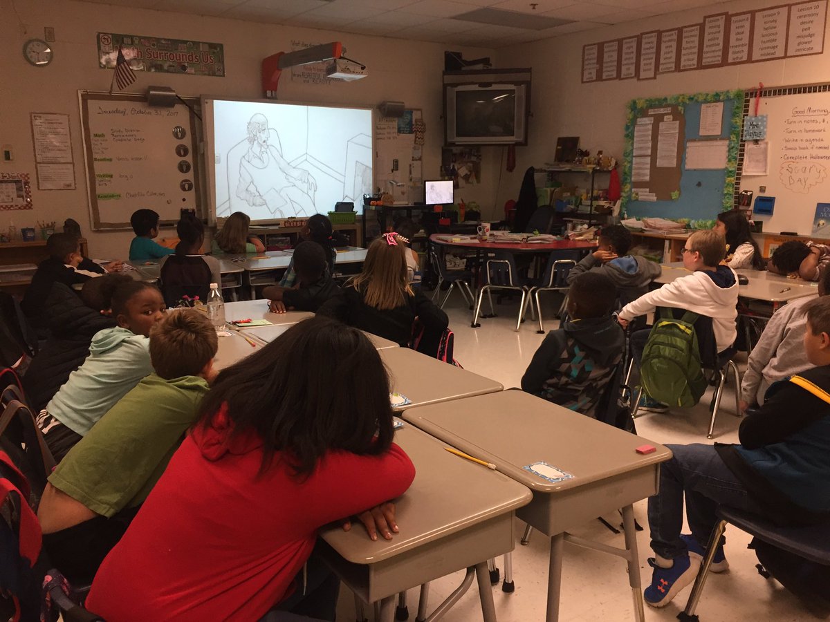 Payne1Andrea's tweet photo. Enjoying a scary story told tonus as we prepare to write our own scary story!  @TweetDCS_OES https://t.co/MVXdHyrnXR