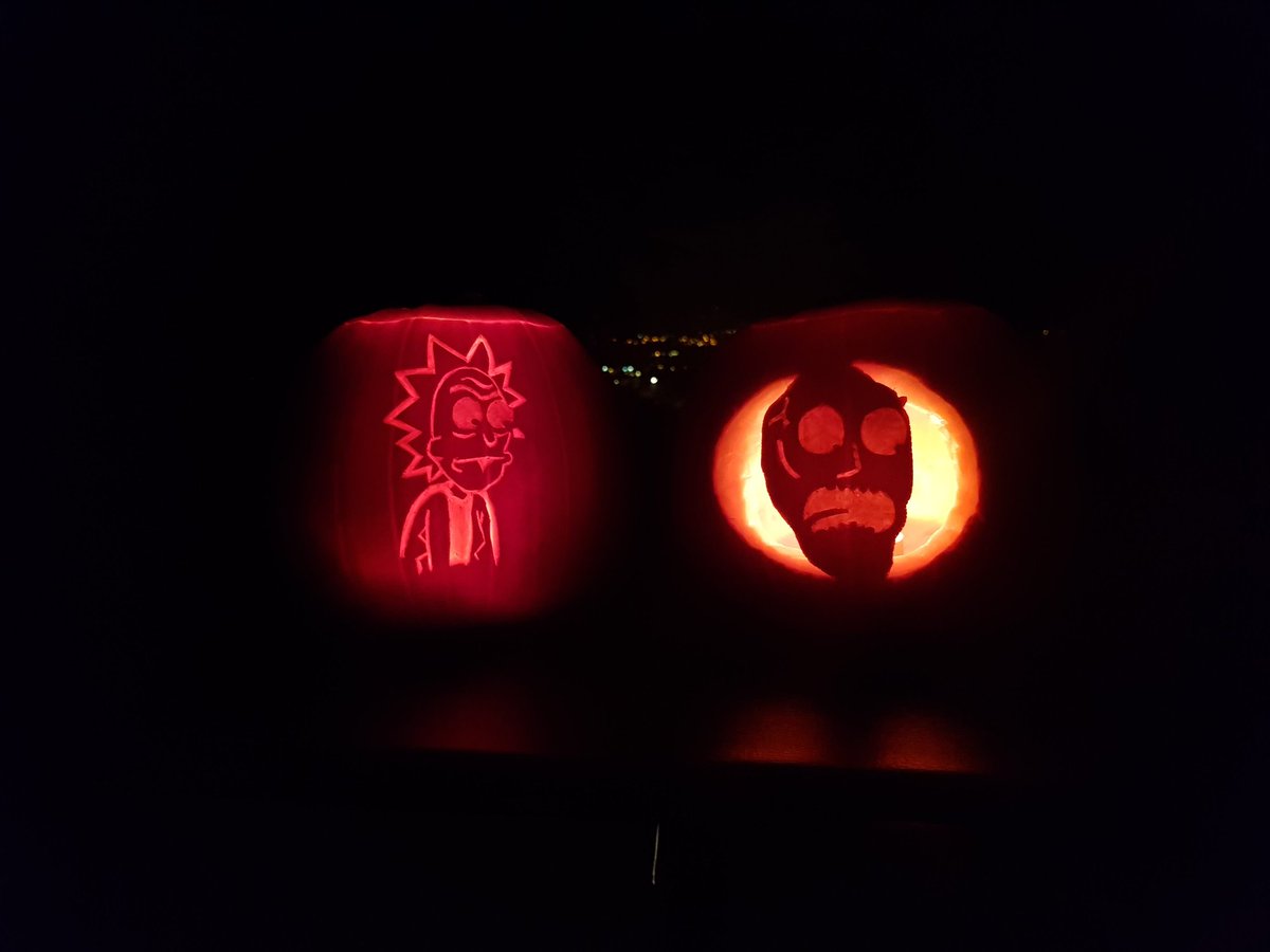 itassolutions's tweet photo. Happy Halloween! Take a look at these pumpkins Ollie and Lucie carved... #PumpkinRick #RickandMorty #TeamItas https://t.co/TBfAtTMWOQ