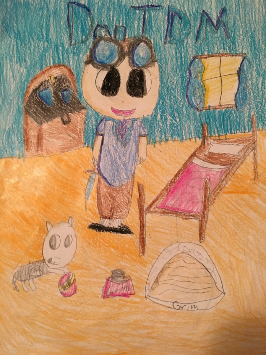 FanOfEE's tweet photo. @dantdm Hi Dan, my 8 yr old daughter wanted me to send you a pic she drew for you. https://t.co/mfyK86PMaV