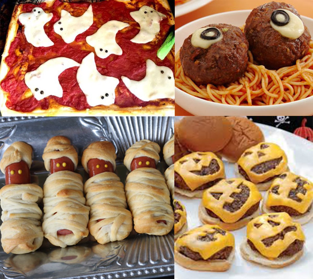 SaltFacialNJ's tweet photo. #HappyHalloween Kid food ideas before they get candy: Ghost Pizza, Googly Eye Meatballs &amp; Spaghetti, Mummy Hot Dogs &amp; Pumpkin Cheeseburgers. https://t.co/R93dFm2hz4