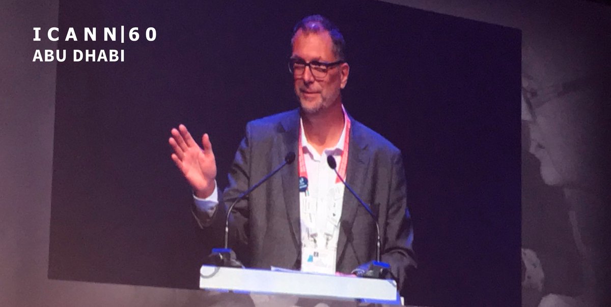 "I appreciated your friendship, guidance, and experience." Göran Marby, President &amp; CEO at Steve Crocker Tribute. #ICANN60