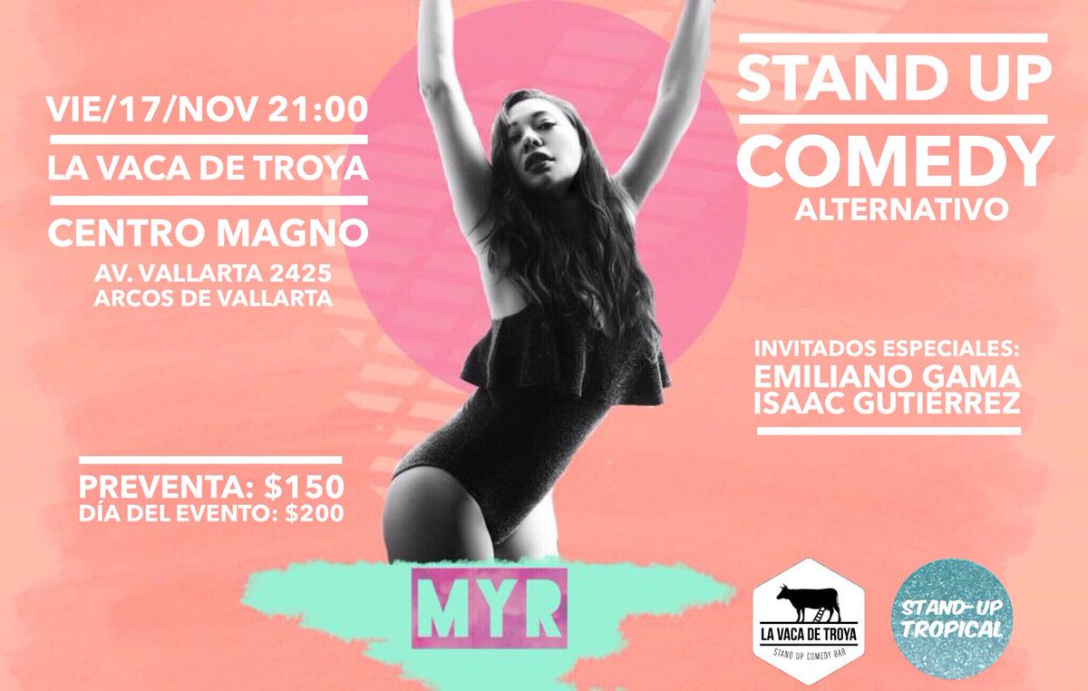 standuptropical's tweet photo. ¡¡¡Ya tenemos los boletos de @Myriboquitas y sus grandes invitados en @lavacadetroya !!! https://t.co/V5crVRvCSI