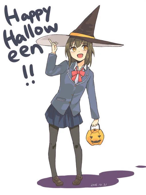 ハロウィンぽい絵を描けなかったので、くやしいので去年描いたやつを。 