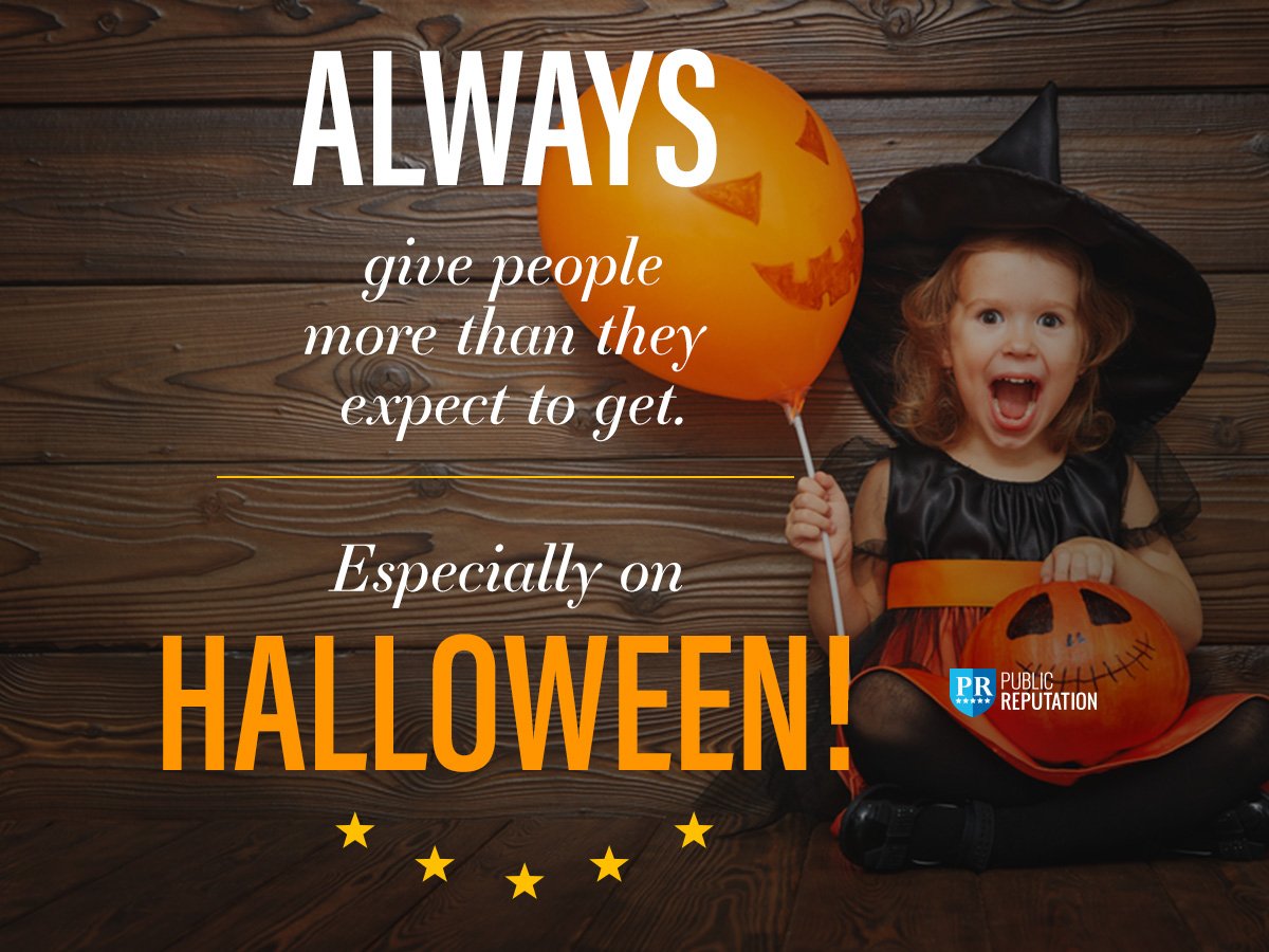 PublicRep's tweet photo. From all of us here at Public Reputation, we wish you a very safe and Happy Halloween! #Halloween2017 #ReputationMatters #PositiveReviews https://t.co/FyviE2bB2k